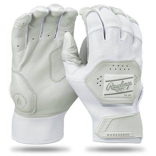 Rawlings Workhorse Youth Compression Strap Batting Gloves WH25CYBG - White