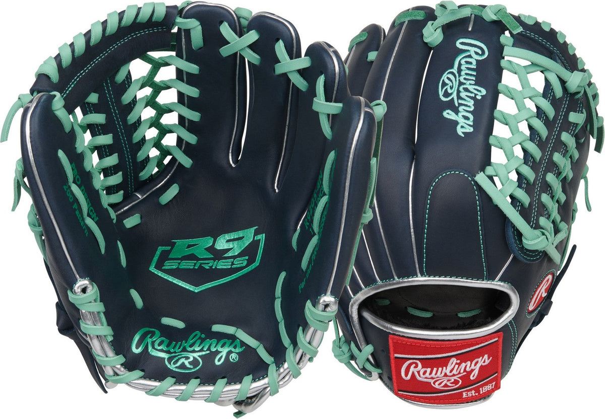 Rawlings R9 Series 11.75&quot; Infield Pitcher&#39;s Glove R9205-4N - Black Mint