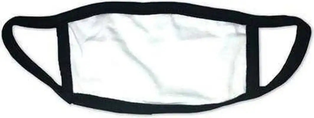 Rabbit Skins 005 Kids 100% Cotton 2-ply Face Mask Pkg 50 - White Black - one Size Fits Most