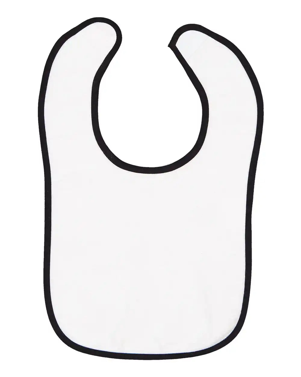 Rabbit Skins 1003r Infant Contrast Trim Terry Bib - 1003 - Black - Osfa