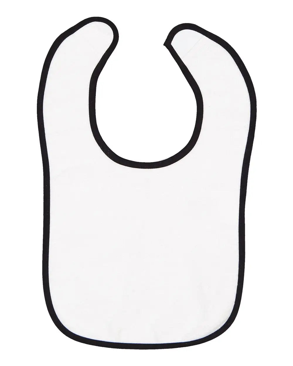 Rabbit Skins 1003r Infant Contrast Trim Terry Bib - 1003 - Black