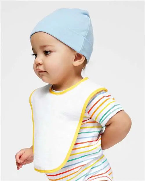 Rabbit Skins 1003r Infant Contrast Trim Terry Bib - 1003 - Gold - one Size Fits Most