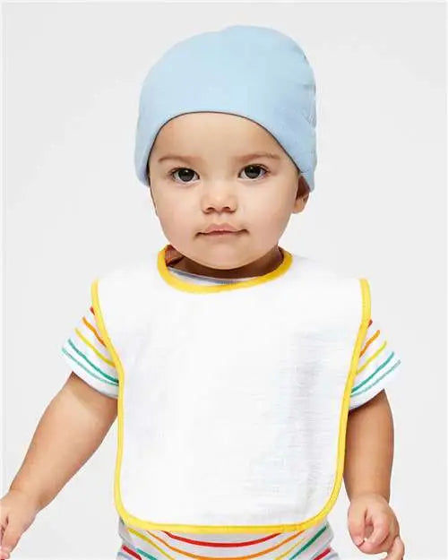 Rabbit Skins 1003r Infant Contrast Trim Terry Bib - 1003 - Gold