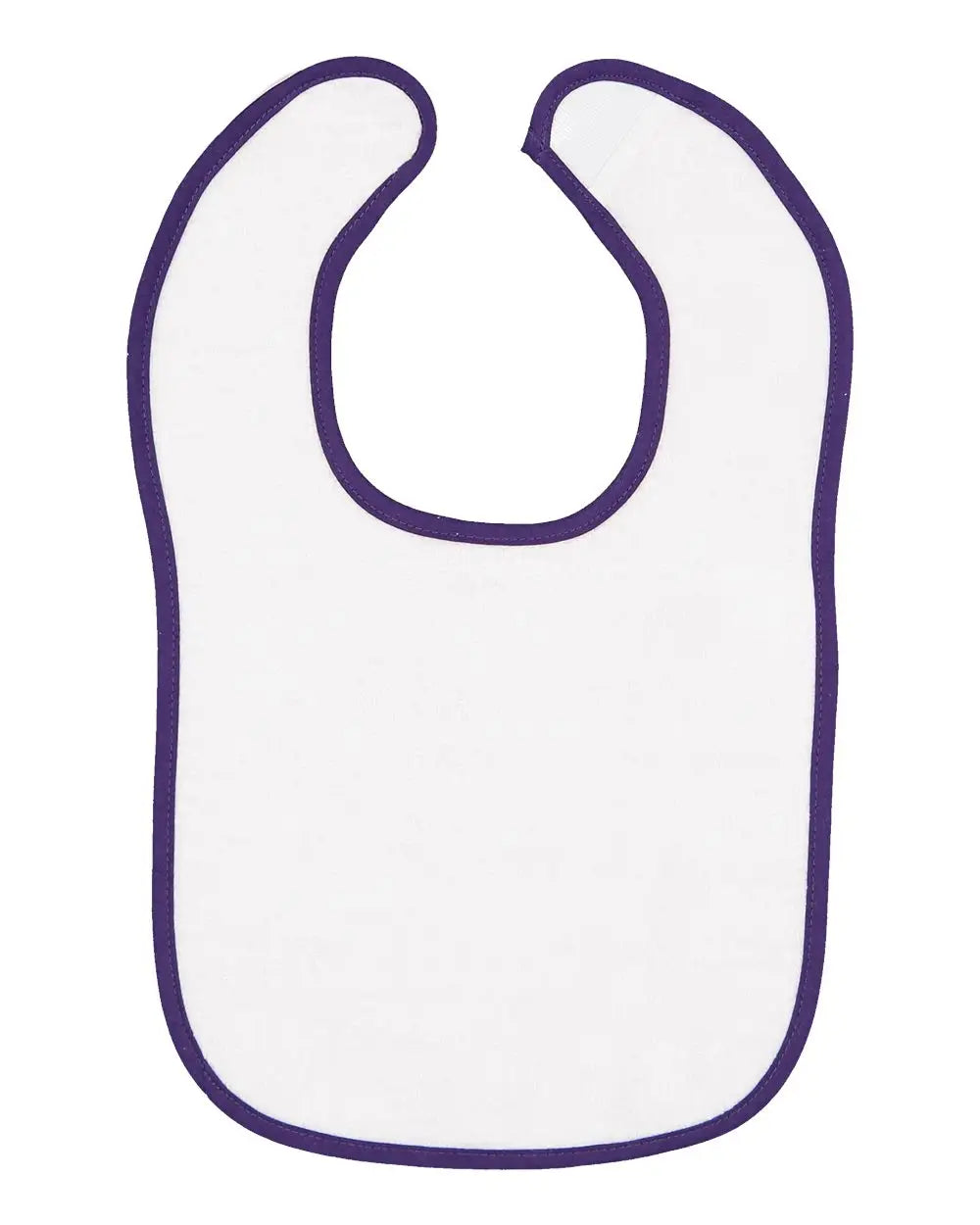 Rabbit Skins 1003r Infant Contrast Trim Terry Bib - 1003 - Purple - one Size Fits Most