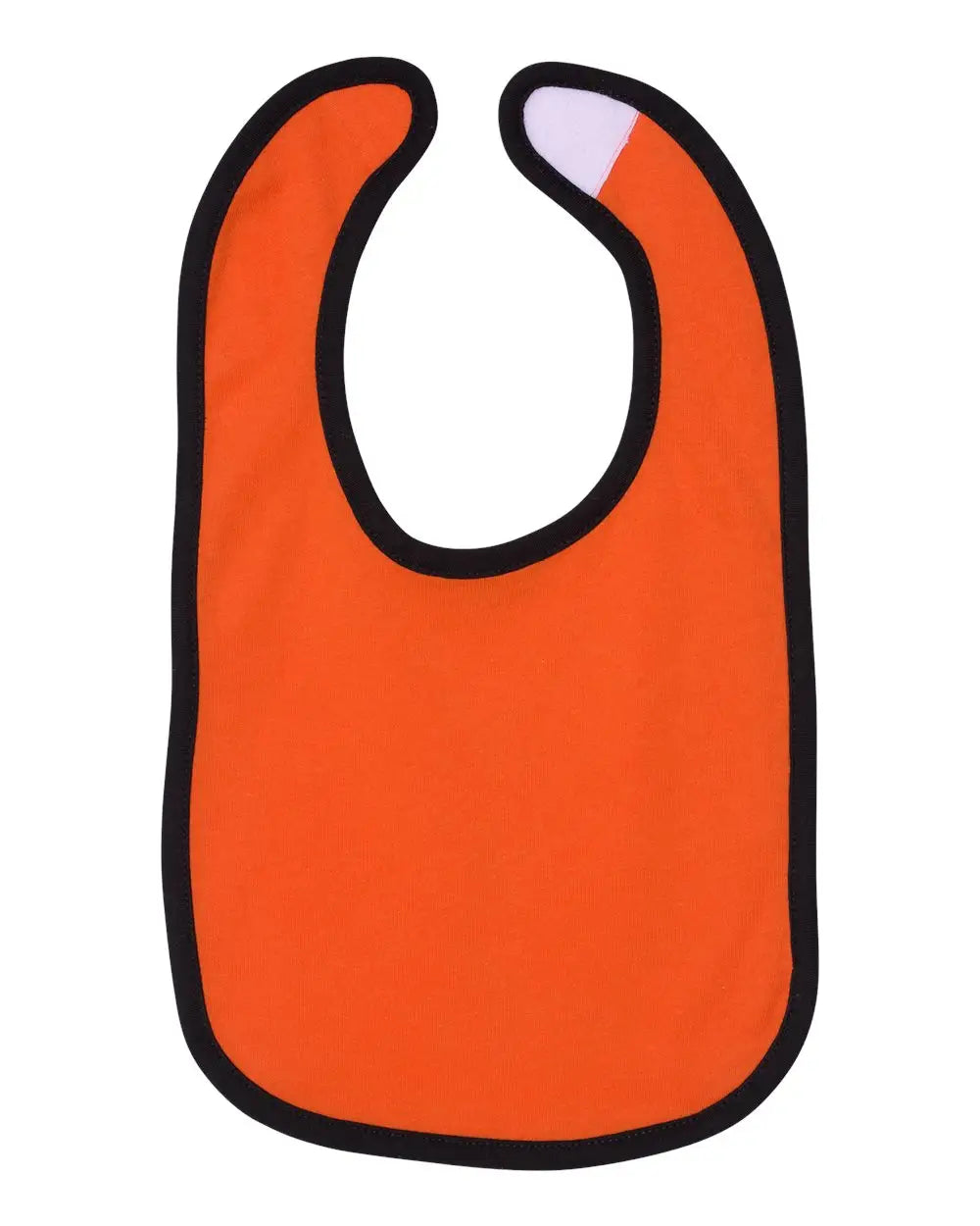 Rabbit Skins 1004 Infant Contrast Trim Premium Jersey Bib - Orange Black - Orange/ / one Size Fits Most