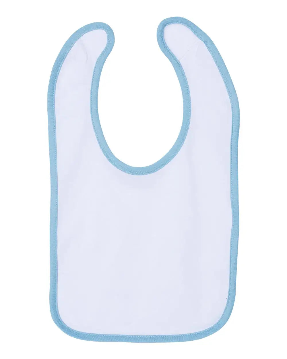 Rabbit Skins 1004 Infant Contrast Trim Premium Jersey Bib - White Light Blue - White/ / one Size Fits Most