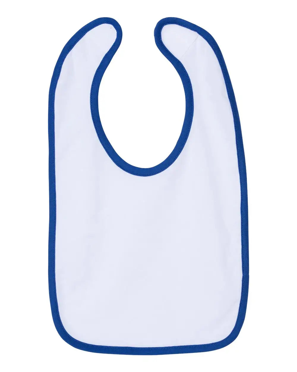 Rabbit Skins 1004 Infant Contrast Trim Premium Jersey Bib - White Royal - White/ / one Size Fits Most