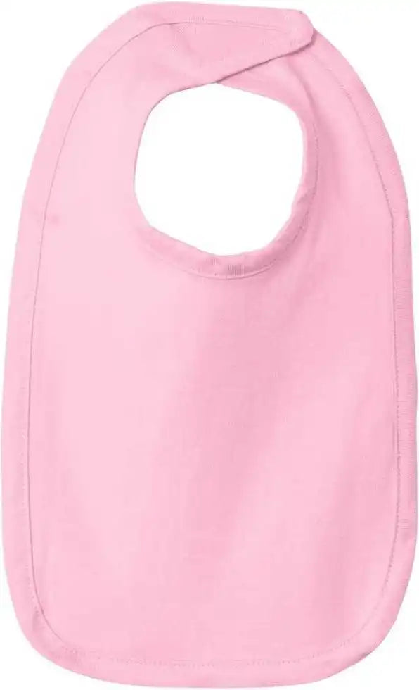 Rabbit Skins 1005 Infant Premium Jersey Bib Pink / one Size Fits Most