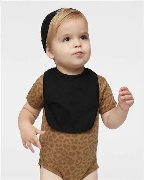 Rabbit Skins 1005r Infant Premium Jersey Bib - 1005 - Black - one Size Fits Most