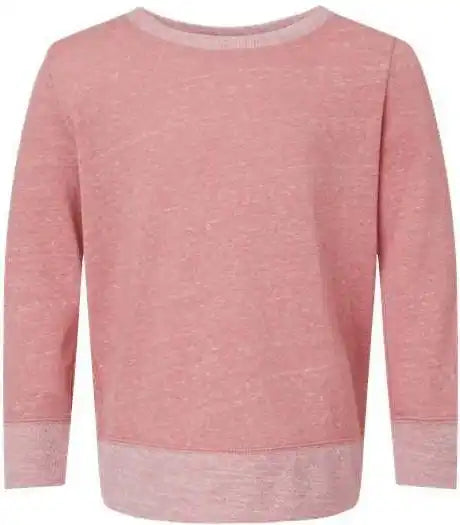 Rabbit Skins 2279 Youth Harborside Mlange French Terry Long Sleeve with Elbow Patches - Mauvelous Melange