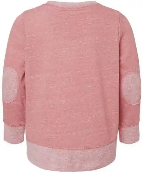 Rabbit Skins 2279 Youth Harborside Mlange French Terry Long Sleeve with Elbow Patches - Mauvelous Melange