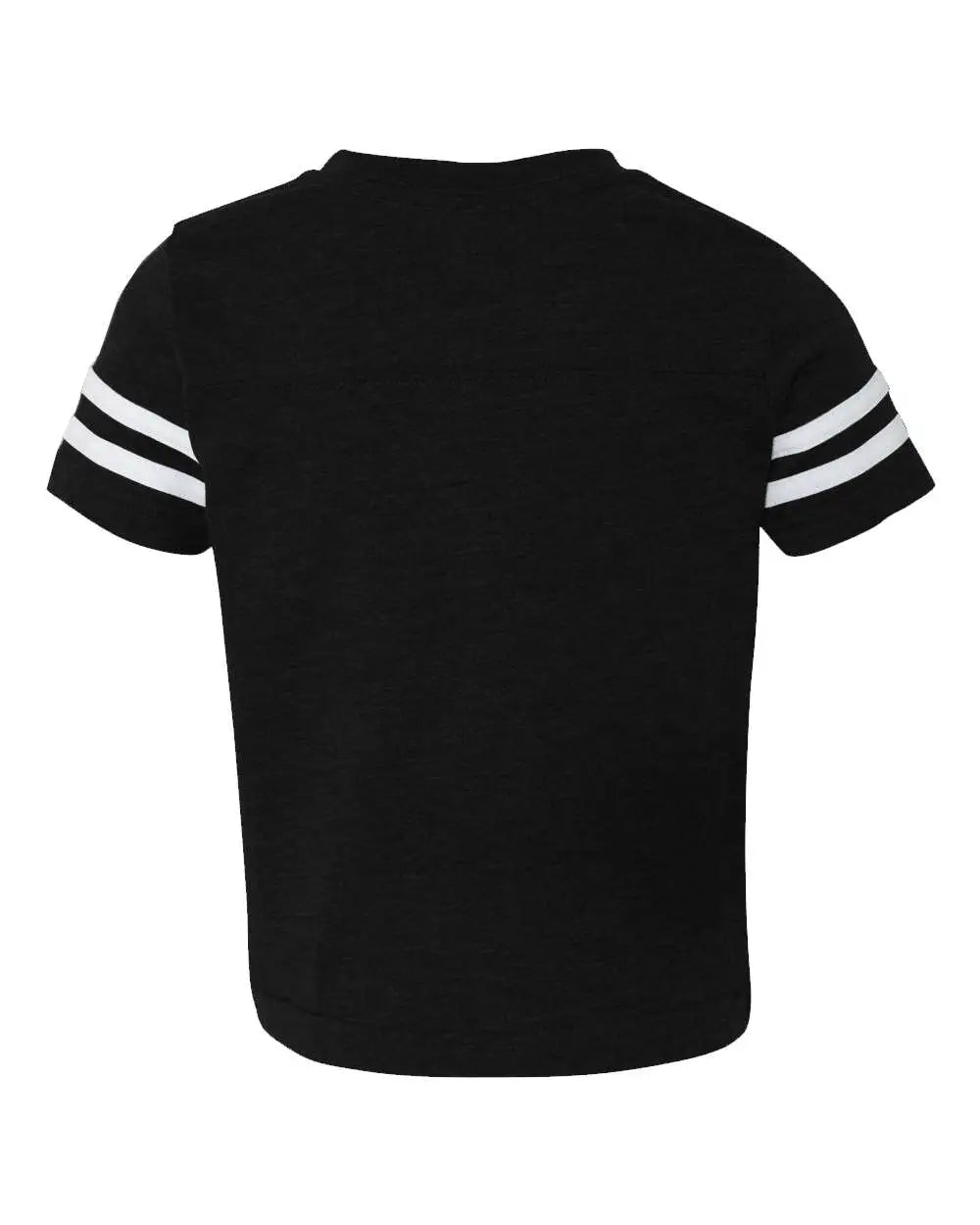 Rabbit Skins 3037 Toddler Football Fine Jersey Tee - Black Solid White