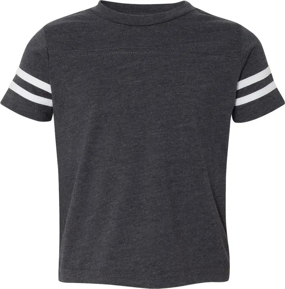 Rabbit Skins 3037 Toddler Football Fine Jersey Tee - Vintage Navy White - Navy/ / 2t