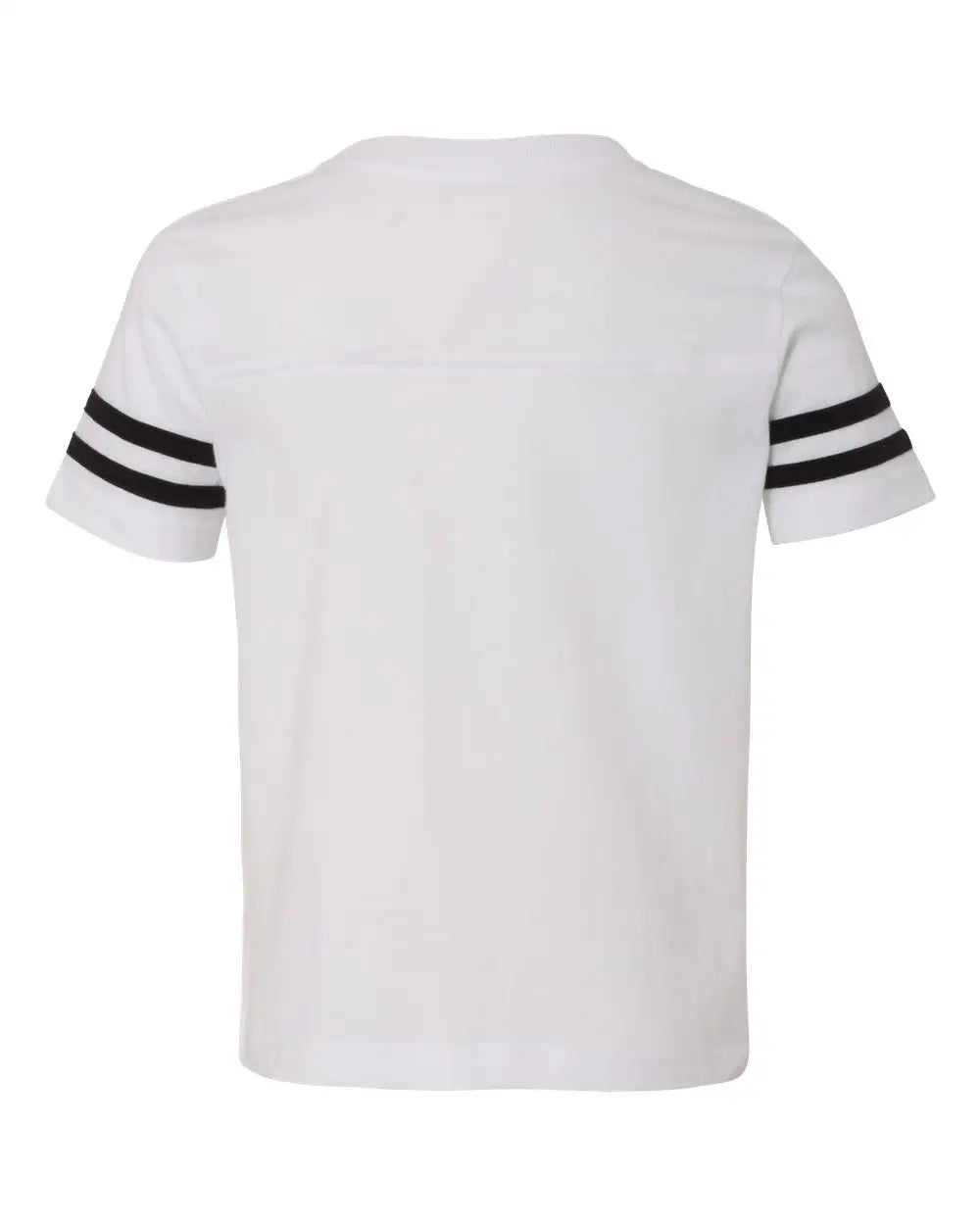 Rabbit Skins 3037 Toddler Football Fine Jersey Tee - White Solid Black