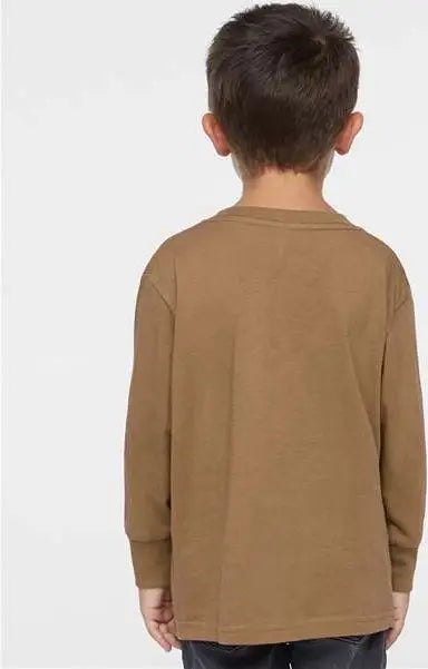 Rabbit Skins 3302 Toddler Fine Jersey Long Sleeve Tee - Coyote Brown