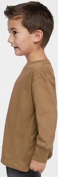 Rabbit Skins 3302 Toddler Fine Jersey Long Sleeve Tee - Coyote Brown