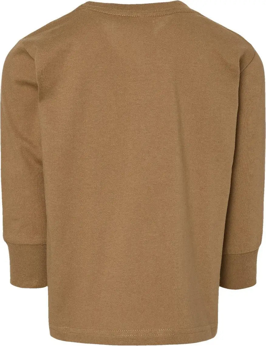 Rabbit Skins 3302 Toddler Fine Jersey Long Sleeve Tee - Coyote Brown - 5/6t