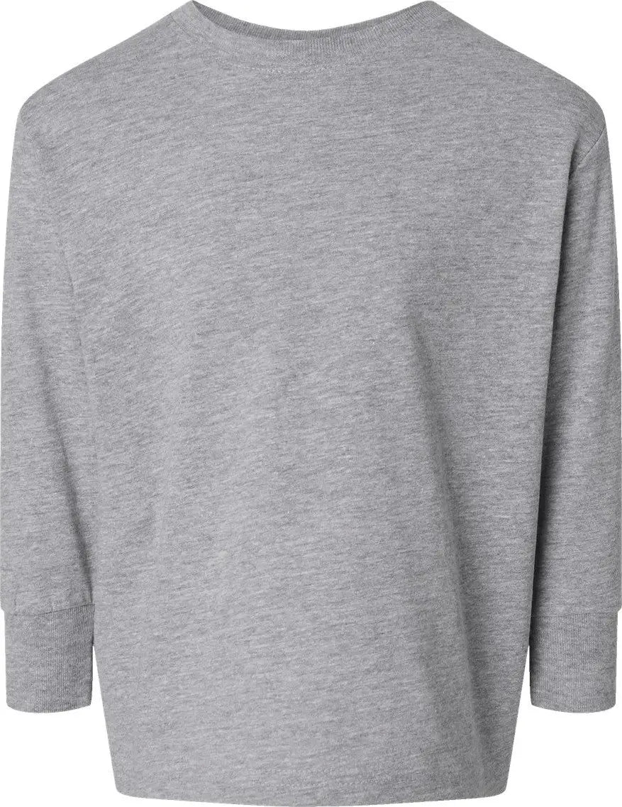Rabbit Skins 3302 Toddler Fine Jersey Long Sleeve Tee - Heather - Gray / 5/6t