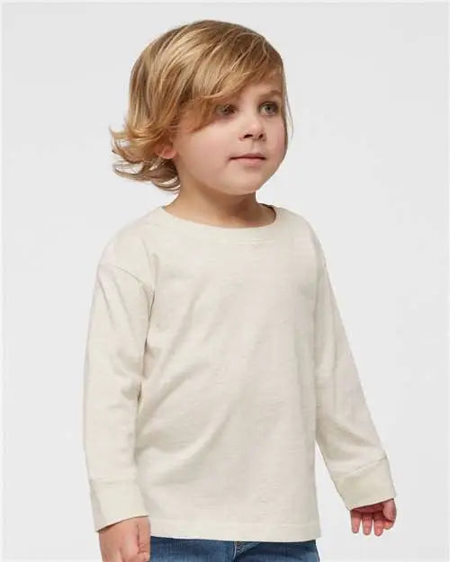 Rabbit Skins 3302 Toddler Fine Jersey Long Sleeve Tee - Natural Heather