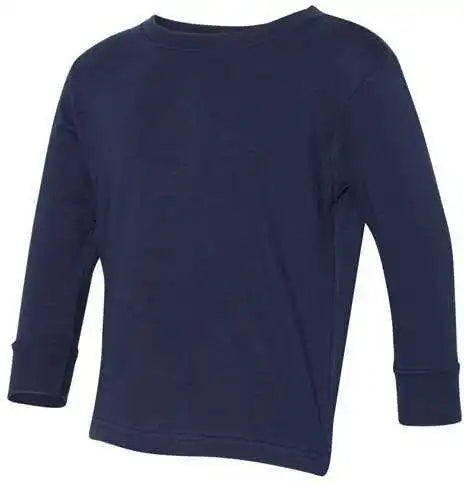 Rabbit Skins 3302 Toddler Long Sleeve Fine Jersey Tee Navy