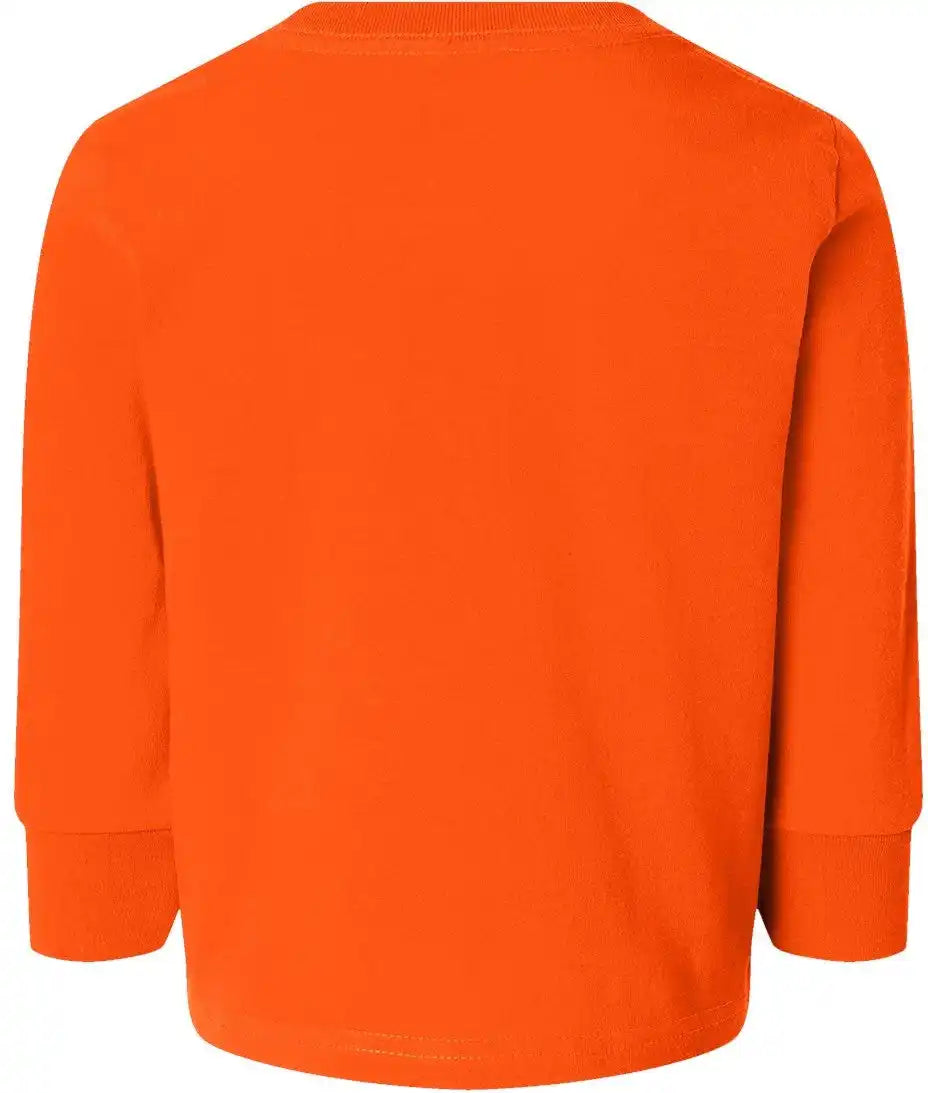 Rabbit Skins 3311 Toddler Cotton Jersey Long Sleeve Tee - Orange - 2t