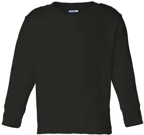 Rabbit Skins 3311 Toddler Long Sleeve Cotton Jersey Tee Black