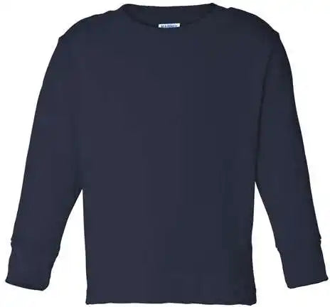 Rabbit Skins 3311 Toddler Long Sleeve Cotton Jersey Tee Navy