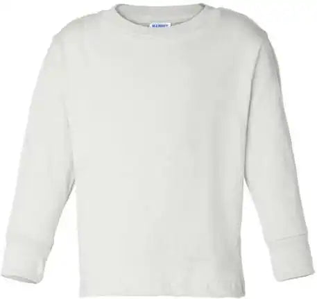 Rabbit Skins 3311 Toddler Long Sleeve Cotton Jersey Tee - White