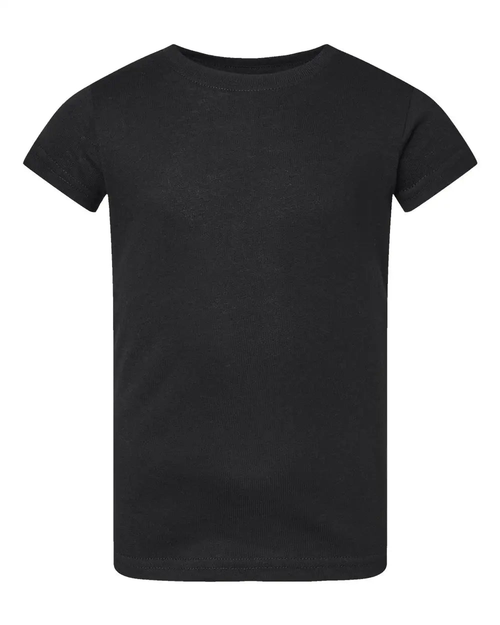 Rabbit Skins 3316 Toddler Girls Fine Jersey Tee - Black