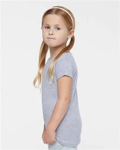 Rabbit Skins 3316 Toddler Girls Fine Jersey Tee - Heather