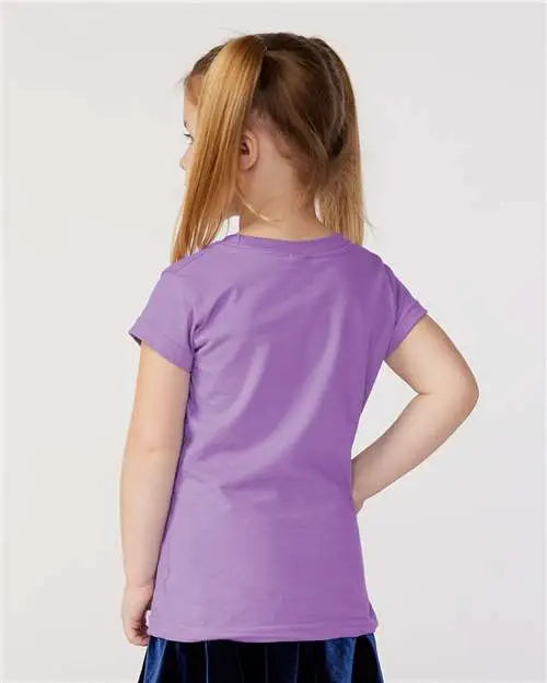 Rabbit Skins 3316 Toddler Girls Fine Jersey Tee - Lavender