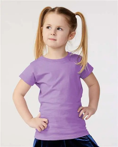 Rabbit Skins 3316 Toddler Girls Fine Jersey Tee - Lavender