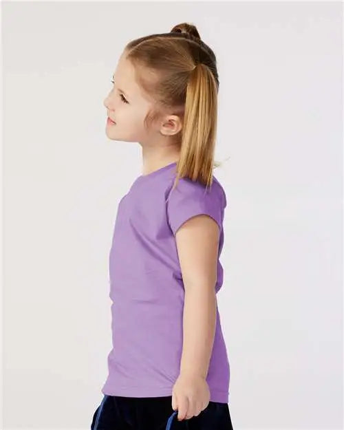 Rabbit Skins 3316 Toddler Girls Fine Jersey Tee - Lavender