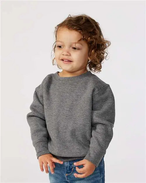 Rabbit Skins 3317 Toddler Fleece Crewneck Sweatshirt - Granite Heather