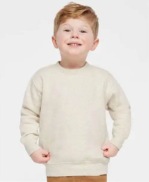 Rabbit Skins 3317 Toddler Fleece Crewneck Sweatshirt Natural Heather