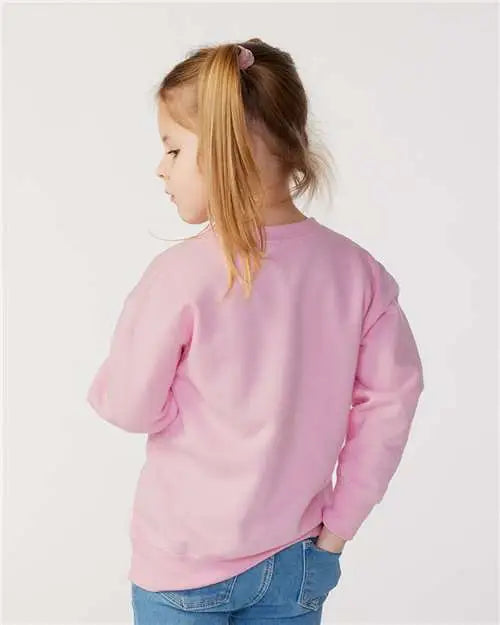 Rabbit Skins 3317 Toddler Fleece Crewneck Sweatshirt - Pink