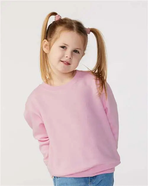 Rabbit Skins 3317 Toddler Fleece Crewneck Sweatshirt - Pink