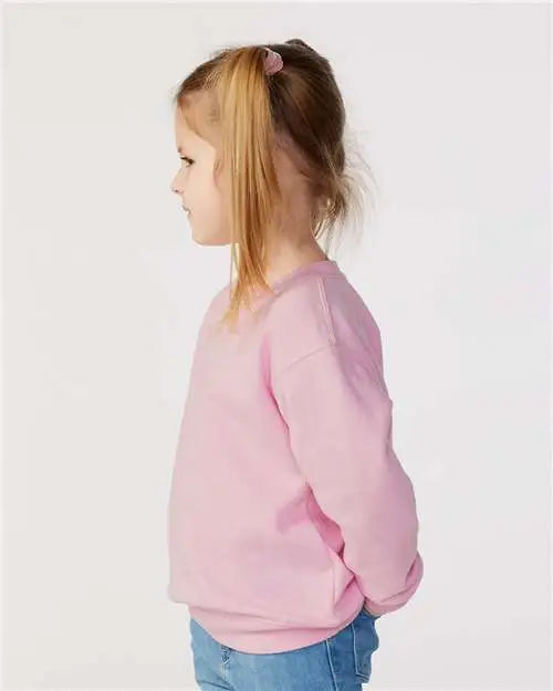 Rabbit Skins 3317 Toddler Fleece Crewneck Sweatshirt - Pink