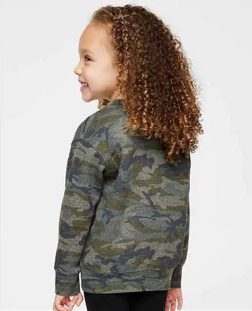 Rabbit Skins 3317 Toddler Fleece Crewneck Sweatshirt - Vintage Camo