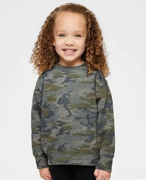 Rabbit Skins 3317 Toddler Fleece Crewneck Sweatshirt - Vintage Camo