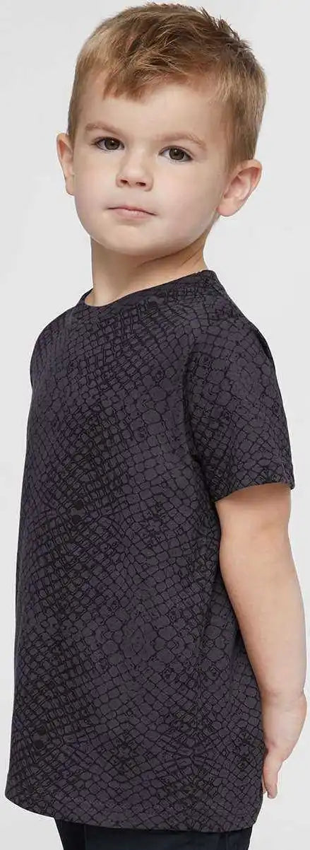 Rabbit Skins 3321 Toddler Fine Jersey Tee - Black Reptile