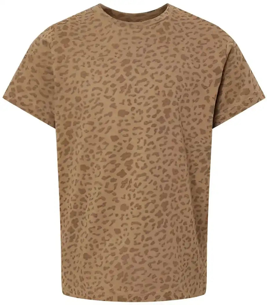 Rabbit Skins 3321 Toddler Fine Jersey Tee Brown Leopard