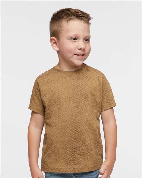 Rabbit Skins 3321 Toddler Fine Jersey Tee - Brown Reptile