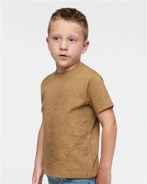 Rabbit Skins 3321 Toddler Fine Jersey Tee - Brown Reptile