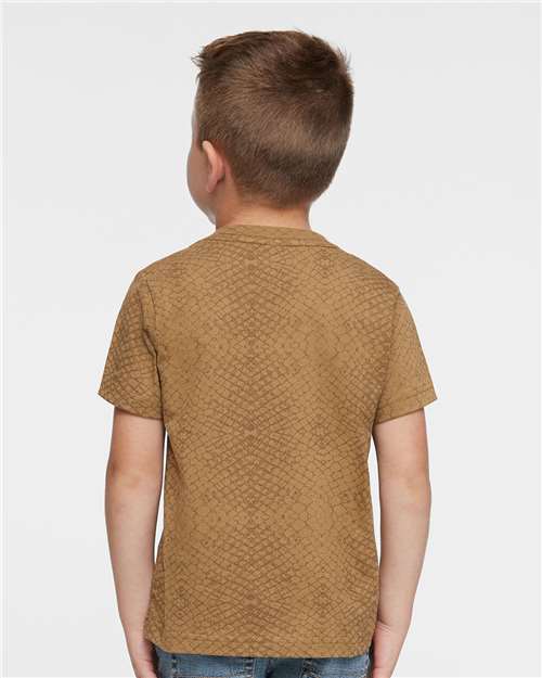 Rabbit Skins 3321 Toddler Fine Jersey Tee - Brown Reptile