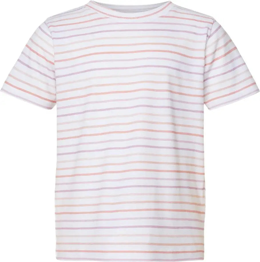 Rabbit Skins 3321 Toddler Fine Jersey Tee - Lilac Stripe - 2t