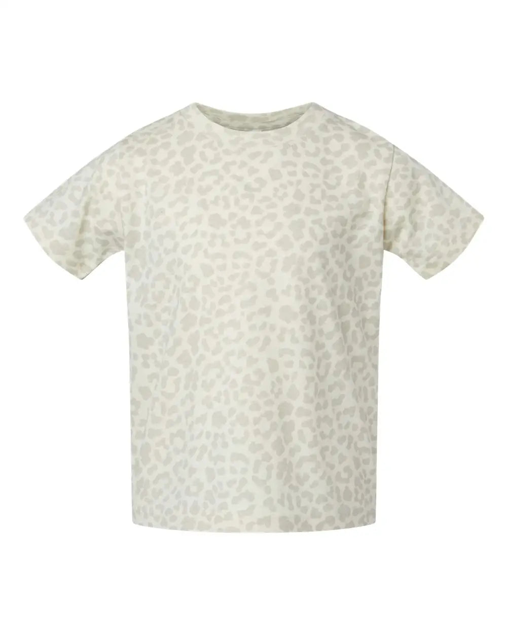 Rabbit Skins 3321 Toddler Fine Jersey Tee - Natural Leopard - Ivory / 2t
