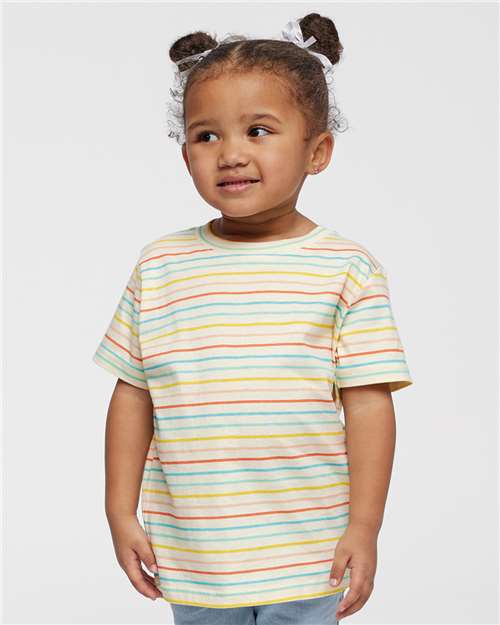 Rabbit Skins 3321 Toddler Fine Jersey Tee - Sunkissed Stripe