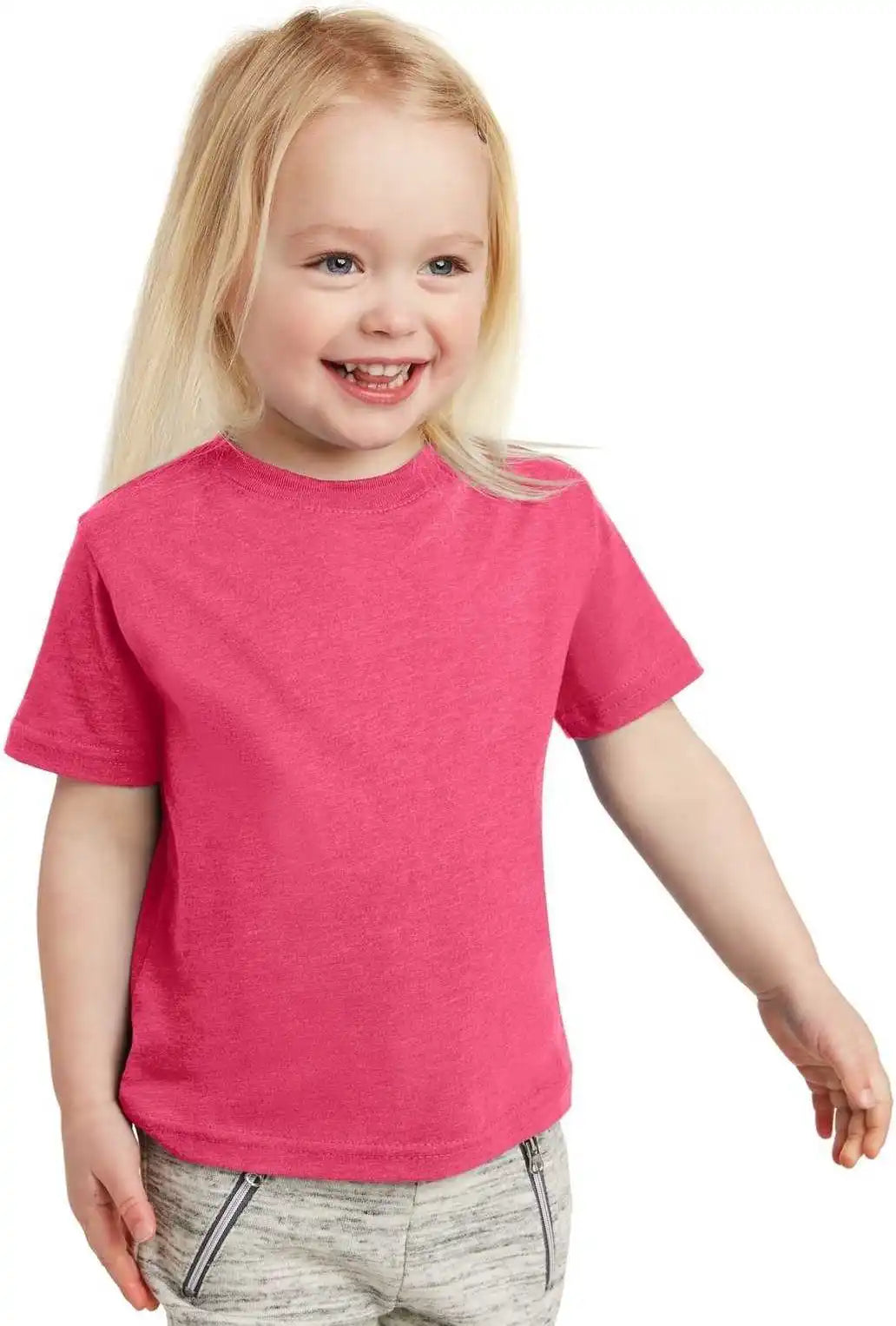 Rabbit Skins 3321 Toddler Fine Jersey Tee - Vintage Hot Pink