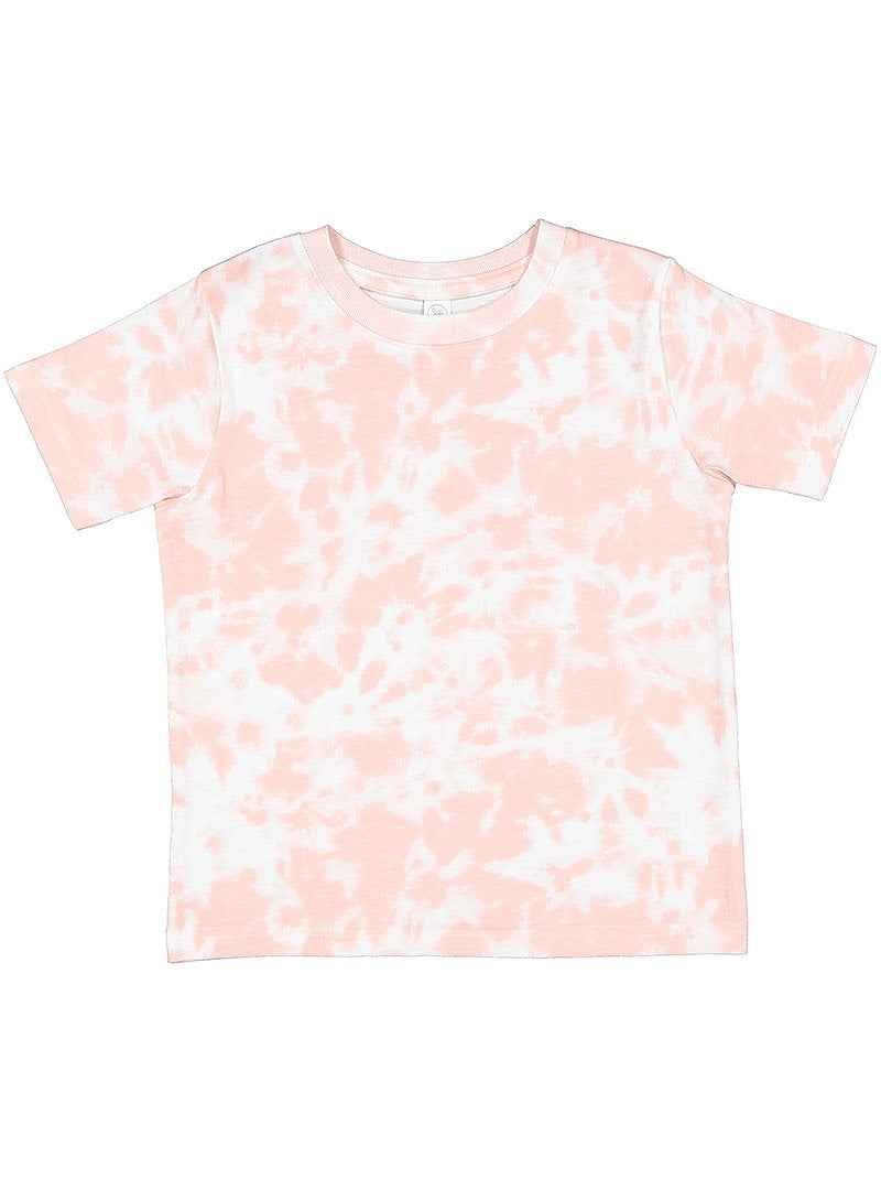 Rabbit Skins 3321ex Toddler Fine Jersey Tee - Extended Colors - Rose Tie Dye